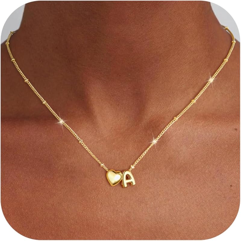 Ursteel Initial Necklaces Women 14K Gold Plated Layered Choker